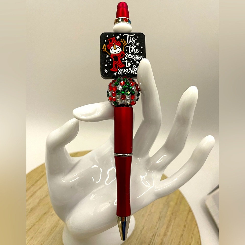 ⛄️ CHRISTMAS PEN ⛄️ - Tis The Season to Sparkle! Handmade